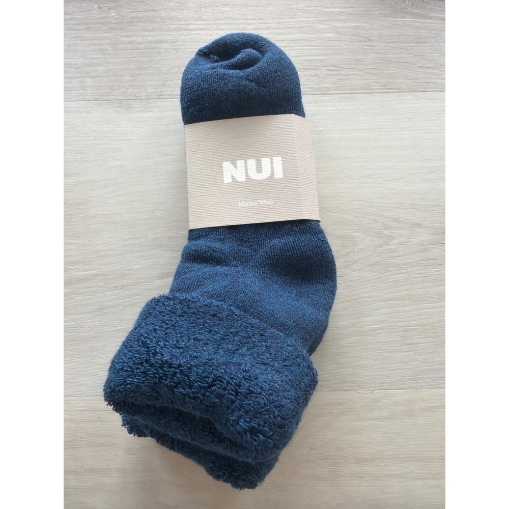 Nui Lounge Socks Deep Blue 4/6y New With Tags